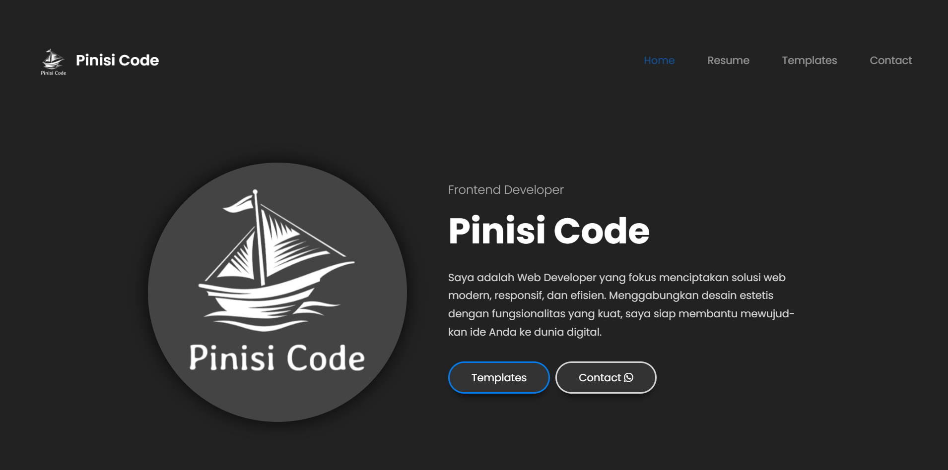 Website Portofolio Template + Admin Panel (Laravel)